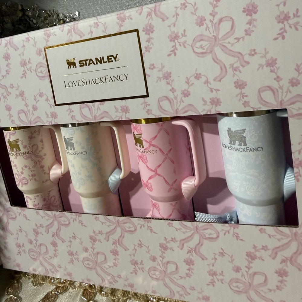 Stanley LoveShackFancy 2025 Ornament keepsake collection 4 coquette set Boxed